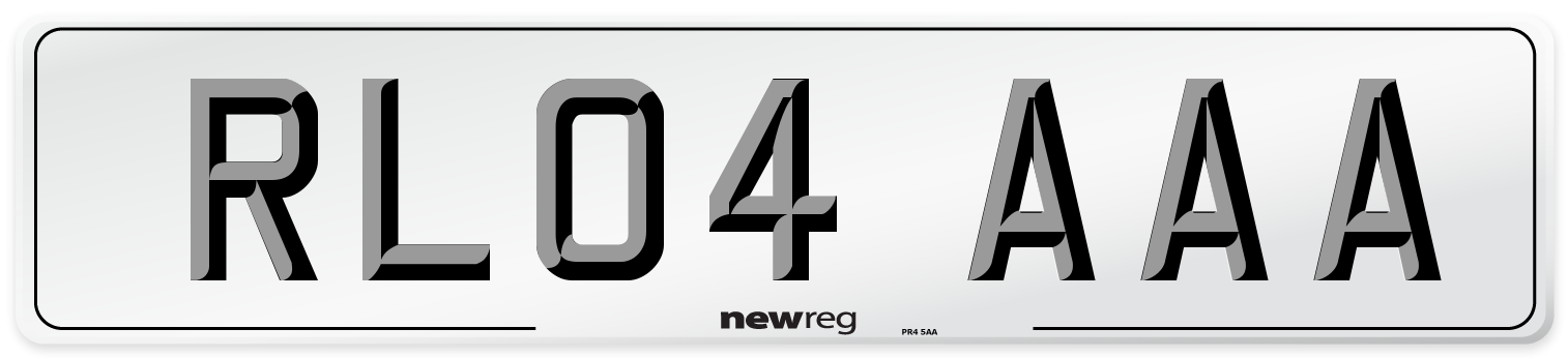 RL04 AAA Number Plate from New Reg